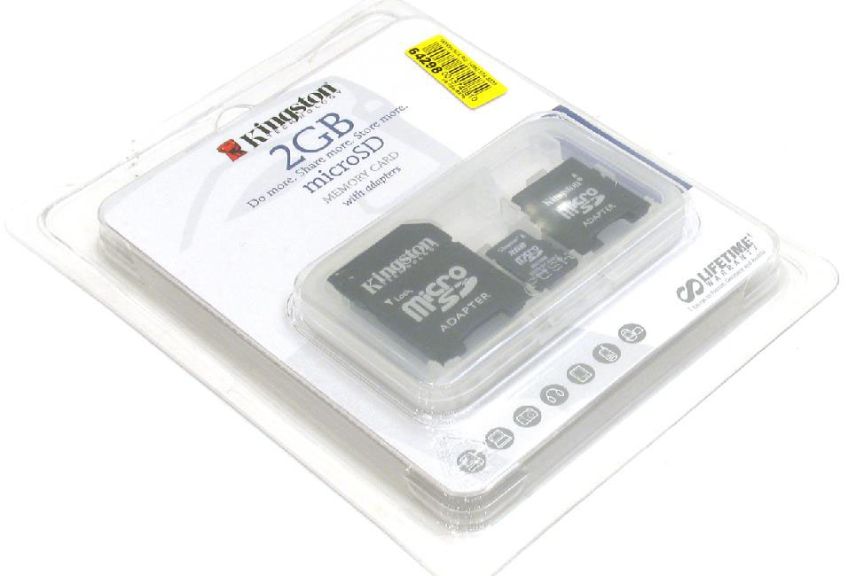 KINGSTON MicroSD 2GB+2адаптера (5)