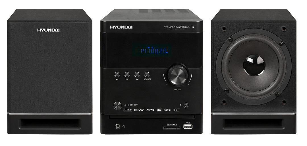 HYUNDAI H-MS1104 DVD,караоке,USB,черный