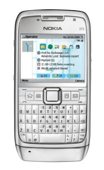 NOKIA E71-1 WHITE STEEL NAVI