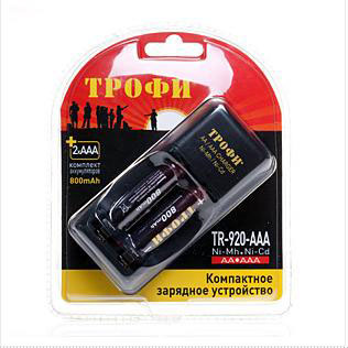 ТРОФИ TR-920 AA компактное + 2 HR6 2500MAH (1/6/24)