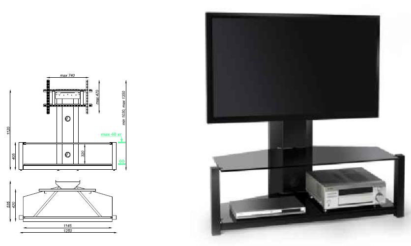 СТОЛЫ И ТУМБЫ ДЛЯ  LCD И ПЛАЗМЫ